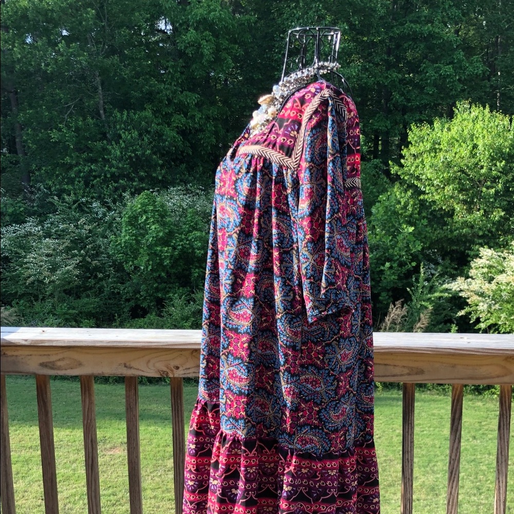 EUC Women’s Bohemian Chic Purple Multi SZ Large - Picture 3 of 5